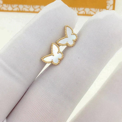 [Panda Jewelry]SWEET BUTTERFLY MOP EARSTUDS