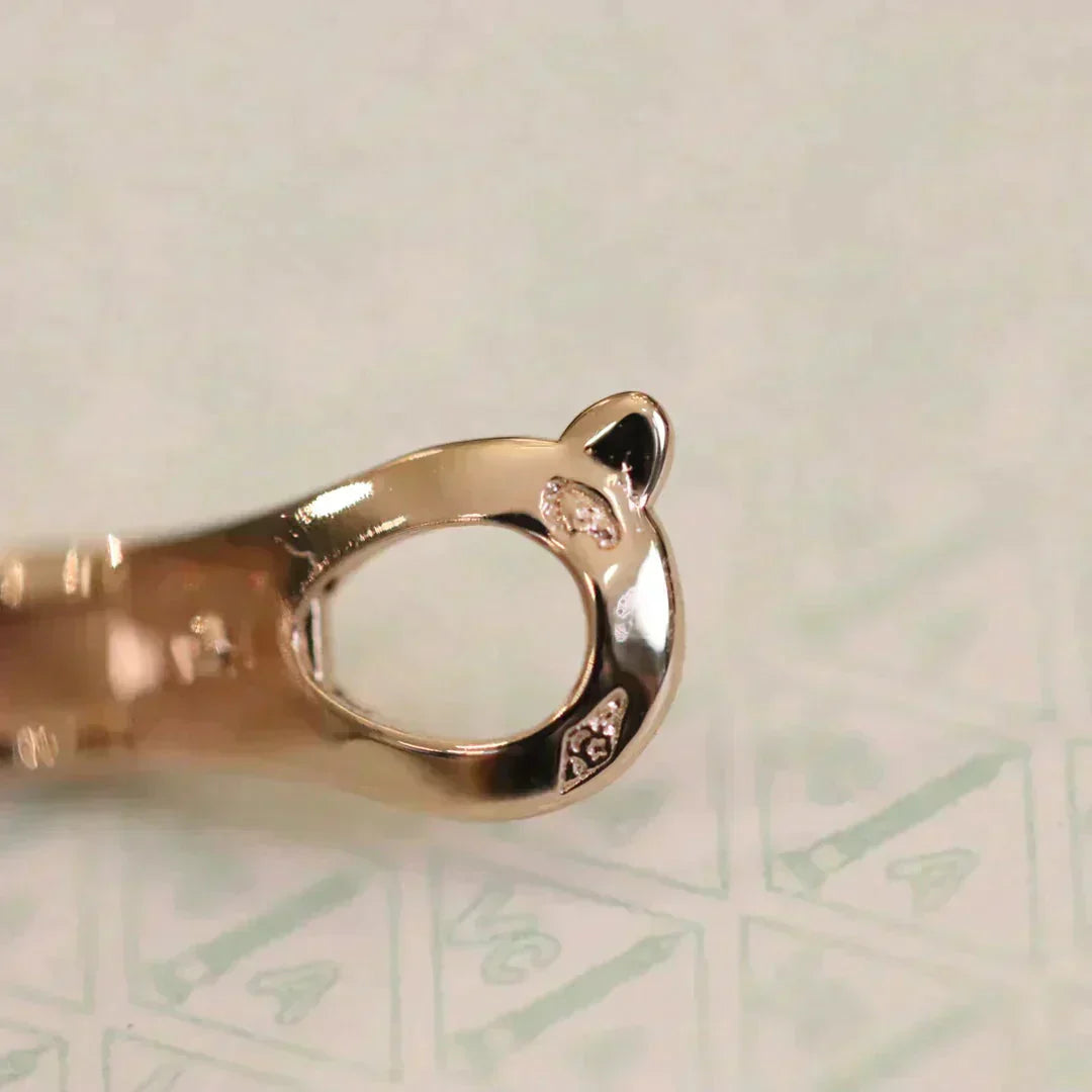 [Panda Jewelry]CLOVER MEDIUM 1 MOTIFS FUll DIAMOND EARRINGS