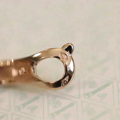 [Panda Jewelry]CLOVER MEDIUM 1 MOTIFS FUll DIAMOND EARRINGS