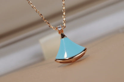 [Panda Jewelry]DREAM NECKLACE TURQUOISE PINK GOLD