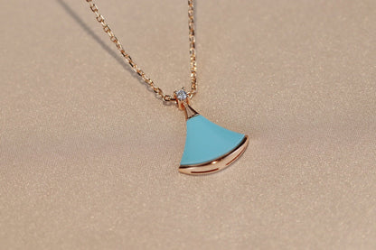[Panda Jewelry]DREAM NECKLACE TURQUOISE PINK GOLD
