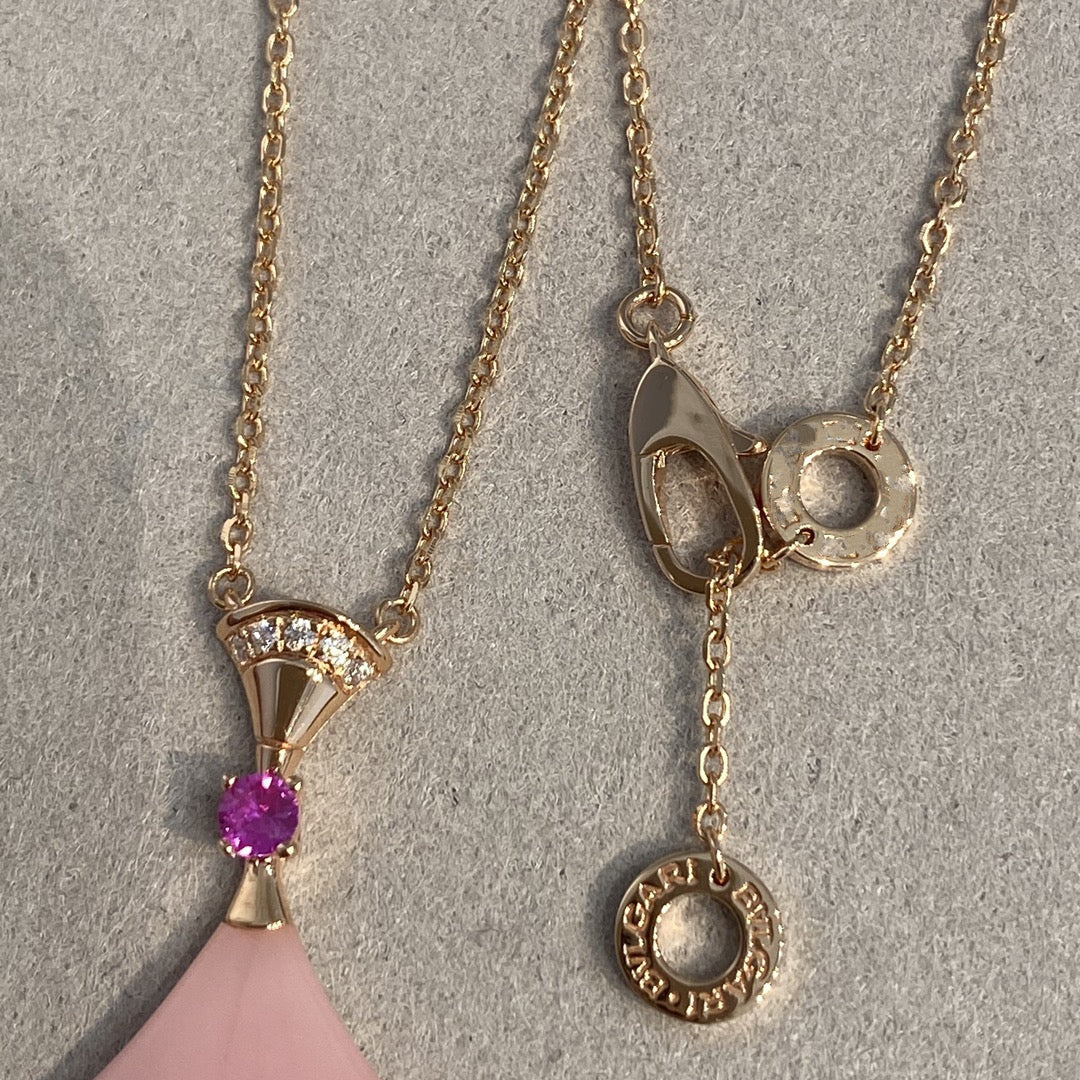 [Panda Jewelry]DREAM NECKLACE PINK OPAL