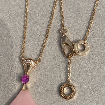 [Panda Jewelry]DREAM NECKLACE PINK OPAL