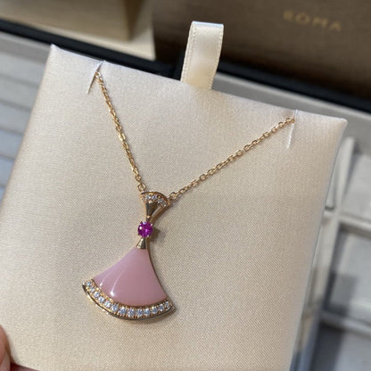 [Panda Jewelry]DREAM NECKLACE PINK OPAL