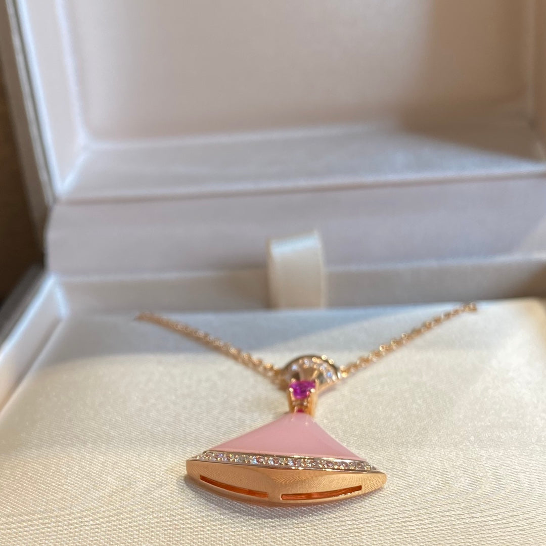 [Panda Jewelry]DREAM NECKLACE PINK OPAL