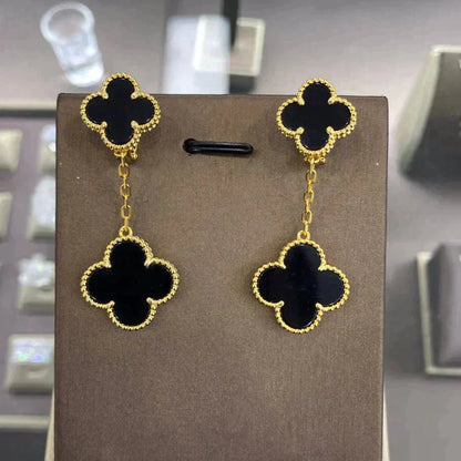 [Panda Jewelry]CLOVER 2 MOTIFS  EARRINGS (MULTIPLE CHOICESC