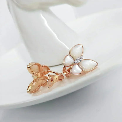 [Panda Jewelry]BUTTERFLY MOP DIAMOND EARRINGS
