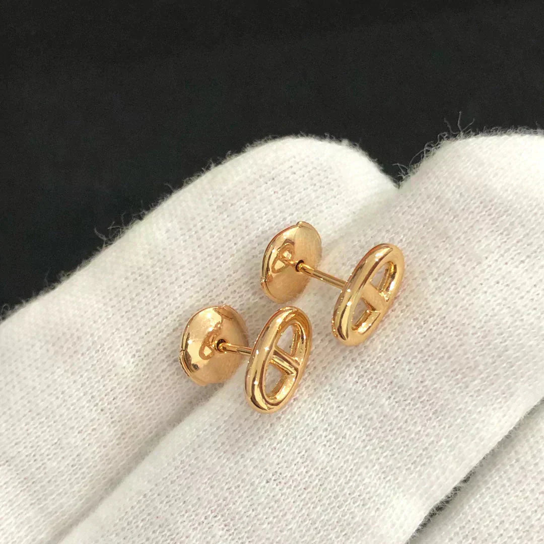 [Panda Jewelry]CHAINE SMALL EARRINGS GOLD AND SILVER