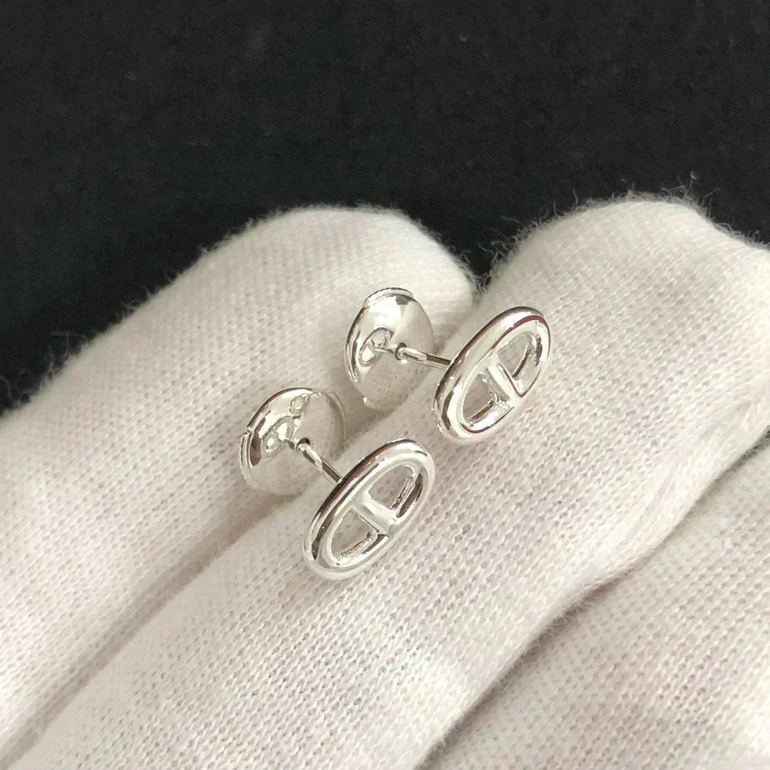 [Panda Jewelry]CHAINE SMALL EARRINGS GOLD AND SILVER