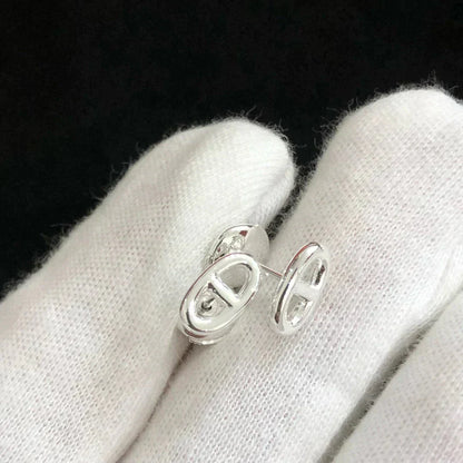 [Panda Jewelry]CHAINE SMALL EARRINGS GOLD AND SILVER