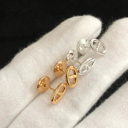 [Panda Jewelry]CHAINE SMALL EARRINGS GOLD AND SILVER
