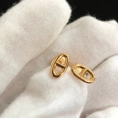 [Panda Jewelry]CHAINE SMALL EARRINGS GOLD AND SILVER