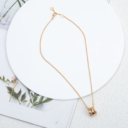 [Panda Jewelry]SERPENTI PINK GOLD NECKLACE DIAMOND