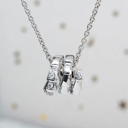 [Panda Jewelry]SERPENTI SILVER NECKLACE DIAMOND