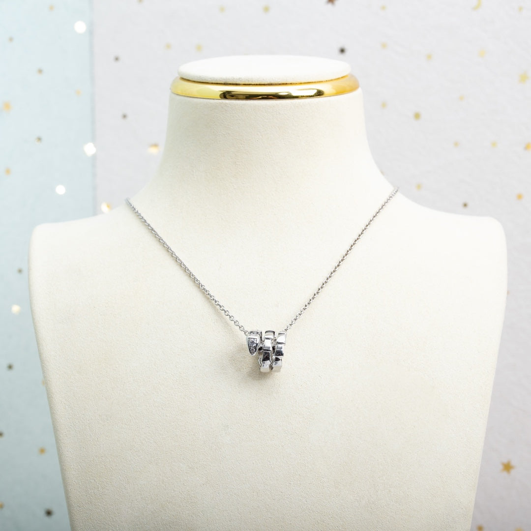 [Panda Jewelry]SERPENTI SILVER NECKLACE DIAMOND