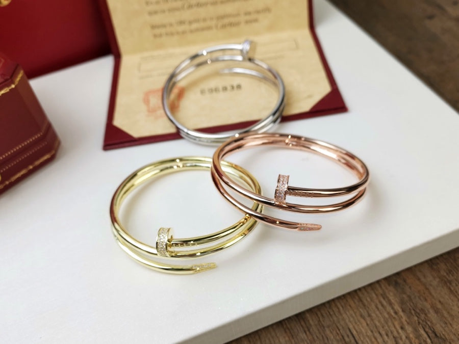 [Panda Jewelry]JUSTE BRACELET 3.5MM DOUBLE ROW DIAMOND