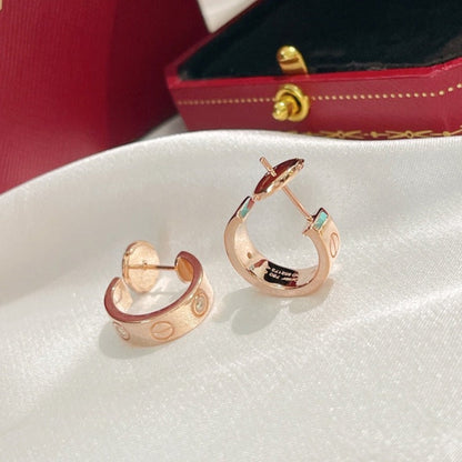 [Panda Jewelry]LOVE EARRINGS 5.7MM 2 DIAMONDS