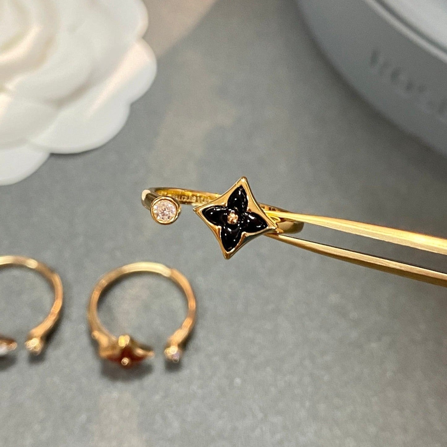 [Panda Jewelry]STAR 1 DIAMOND OPEN RING