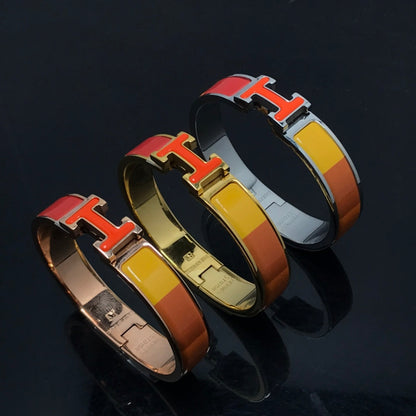 [Panda Jewelry]H BRACELET ORANGE RAINBOW CERAMIC