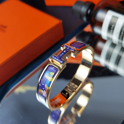 [Panda Jewelry]H STAR AND MOON BRACELET 12MM