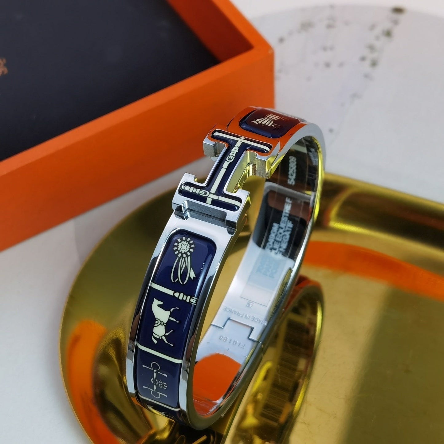[Panda Jewelry]H COUVERTURES DARK BLUE BRACELET