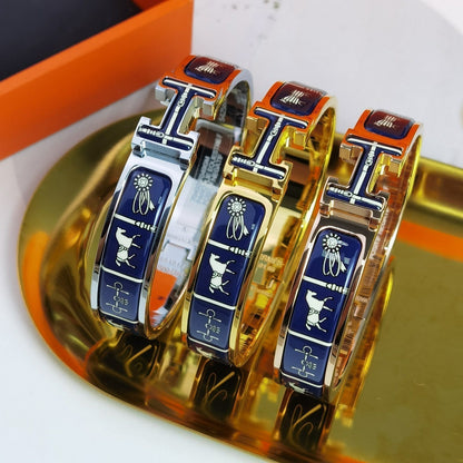 [Panda Jewelry]H COUVERTURES DARK BLUE BRACELET