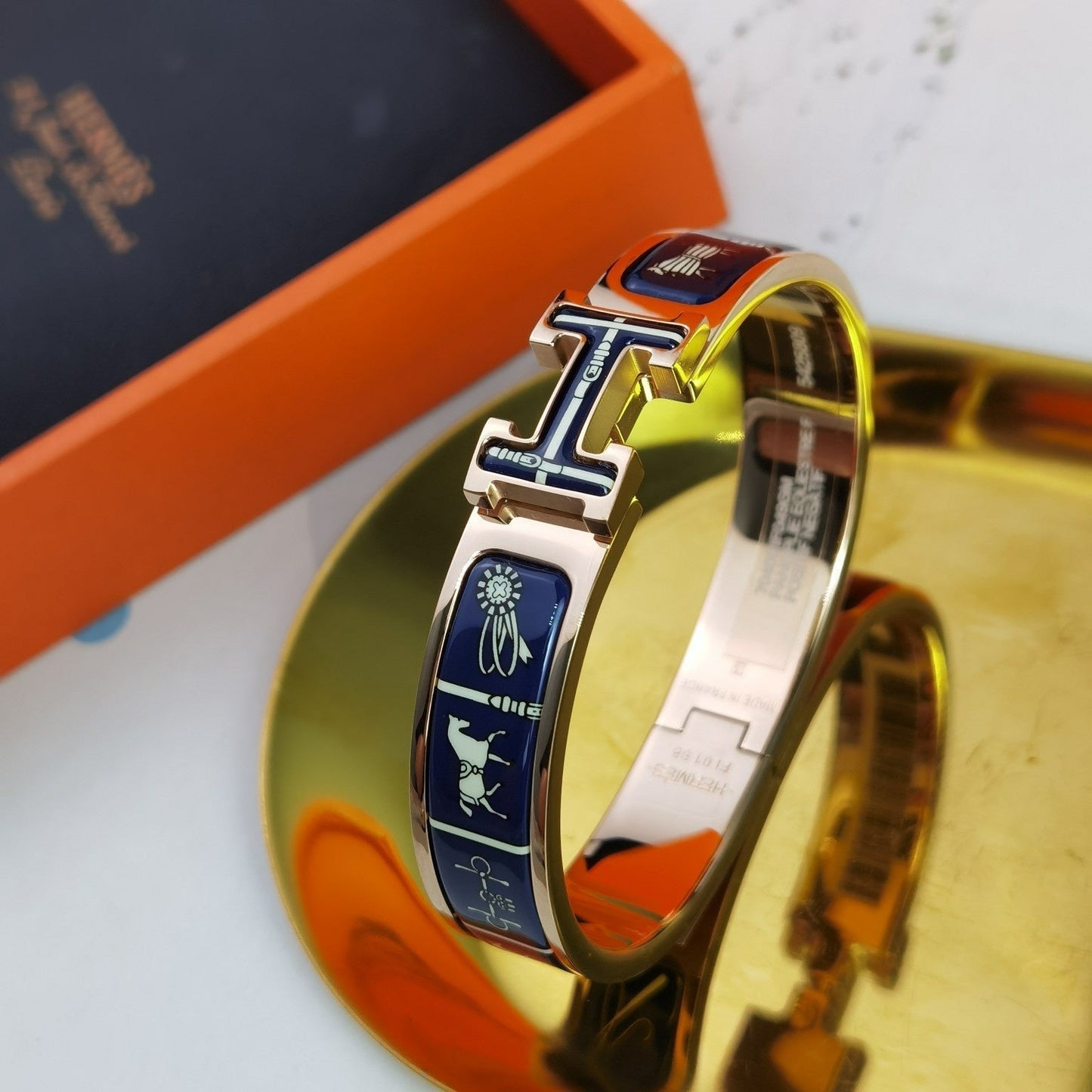 [Panda Jewelry]H COUVERTURES DARK BLUE BRACELET