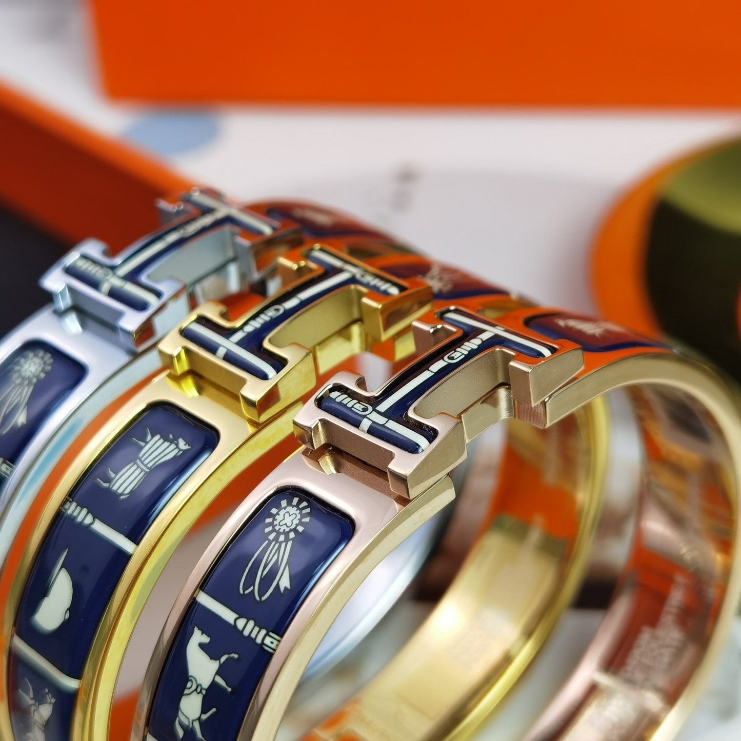 [Panda Jewelry]H COUVERTURES DARK BLUE BRACELET