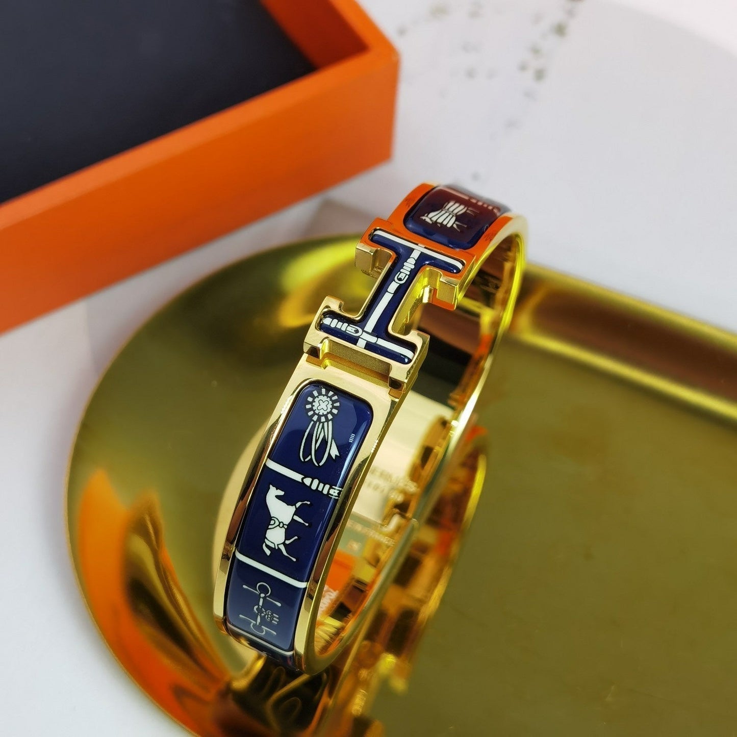 [Panda Jewelry]H COUVERTURES DARK BLUE BRACELET