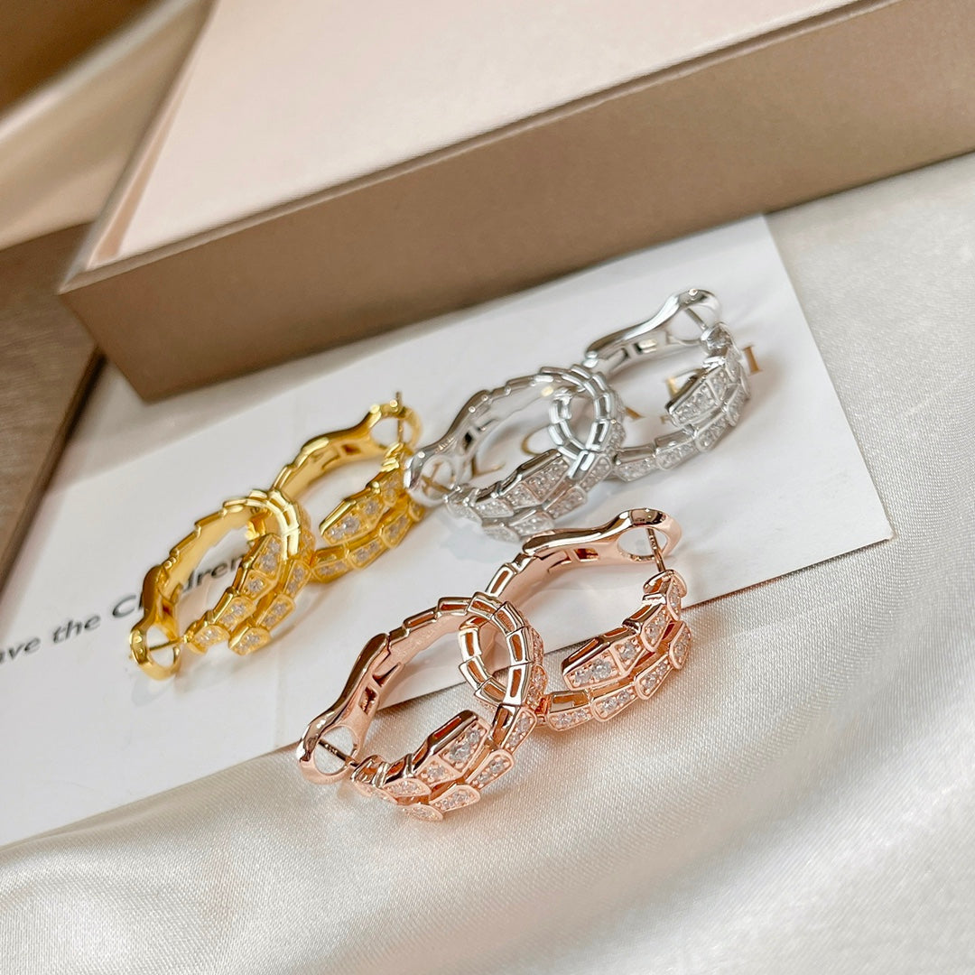 [Panda Jewelry]SERPENTI EARRINGS DIAMOND