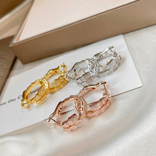 [Panda Jewelry]SERPENTI EARRINGS DIAMOND