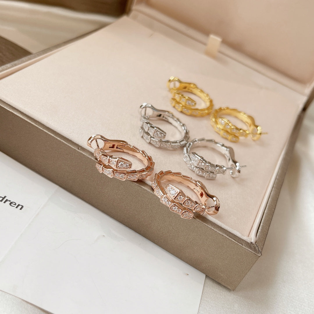[Panda Jewelry]SERPENTI EARRINGS DIAMOND