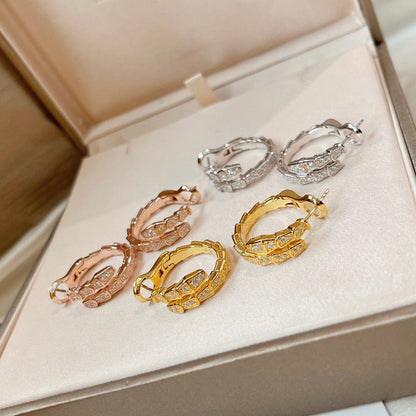 [Panda Jewelry]SERPENTI EARRINGS DIAMOND