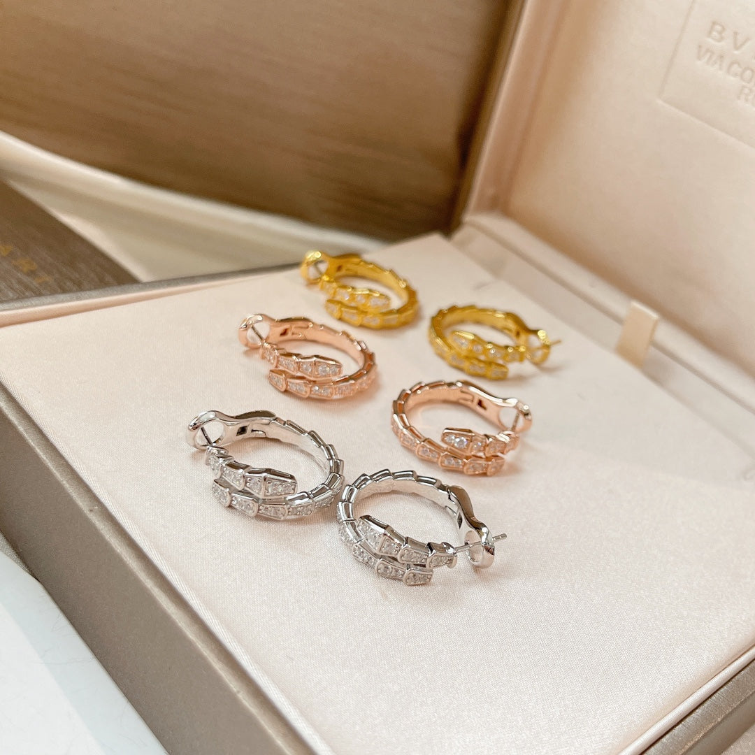 [Panda Jewelry]SERPENTI EARRINGS DIAMOND
