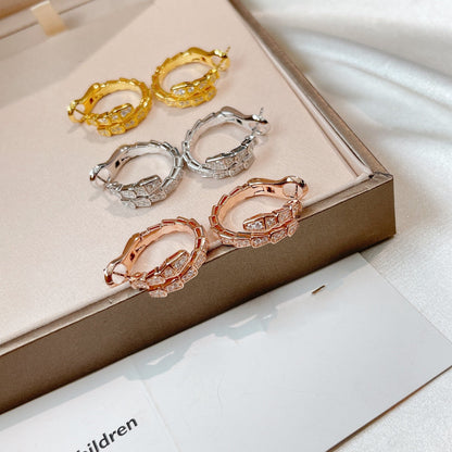 [Panda Jewelry]SERPENTI EARRINGS DIAMOND