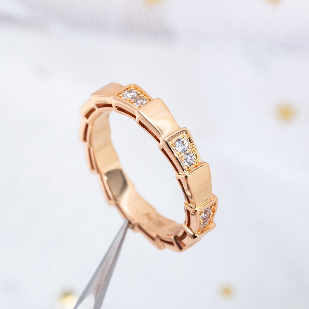 [Panda Jewelry]SERPENTI RING PINK GOLD  3MM