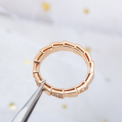 [Panda Jewelry]SERPENTI RING PINK GOLD  3MM