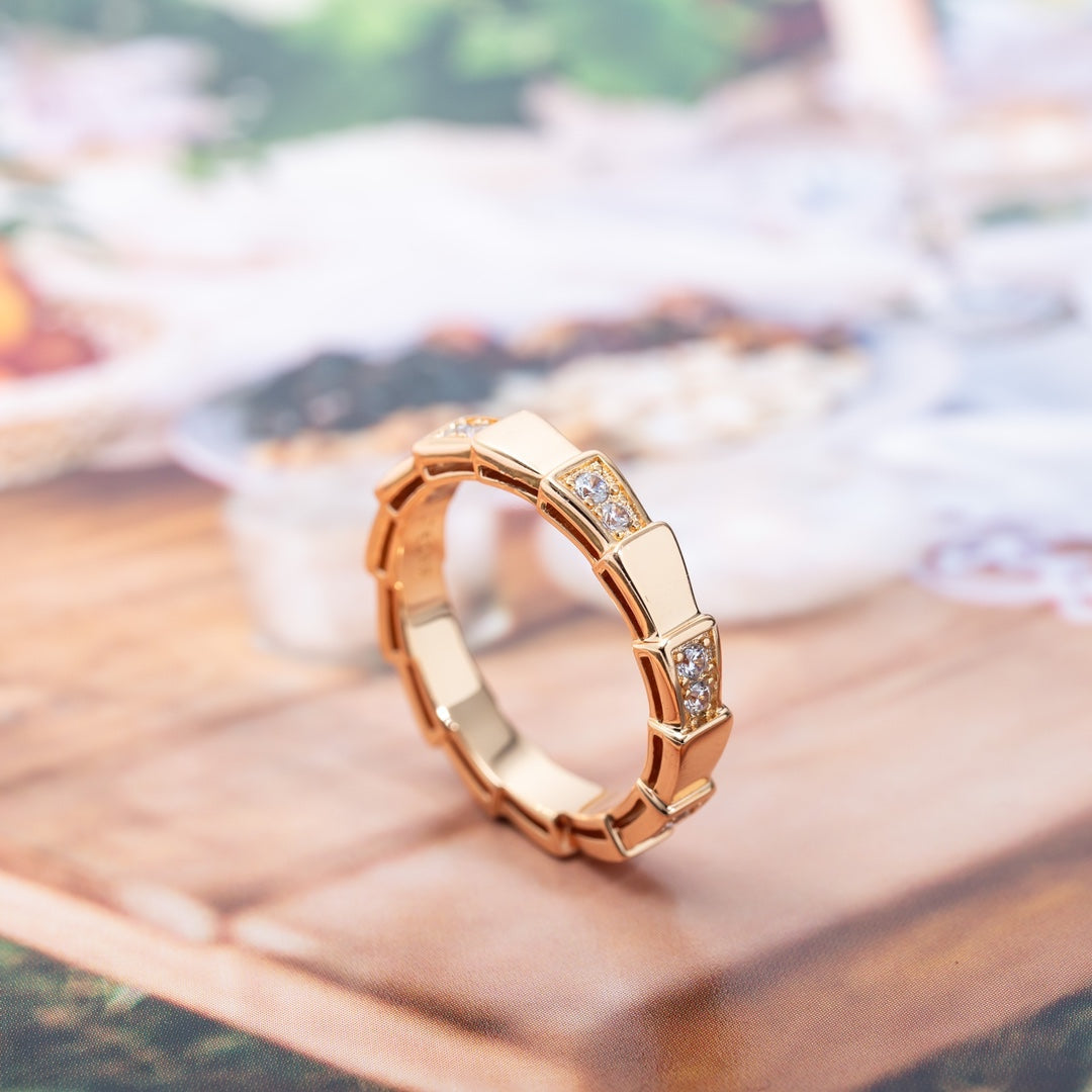 [Panda Jewelry]SERPENTI RING PINK GOLD  3MM