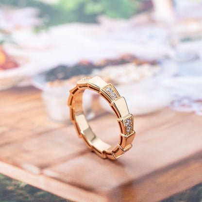 [Panda Jewelry]SERPENTI RING PINK GOLD  3MM