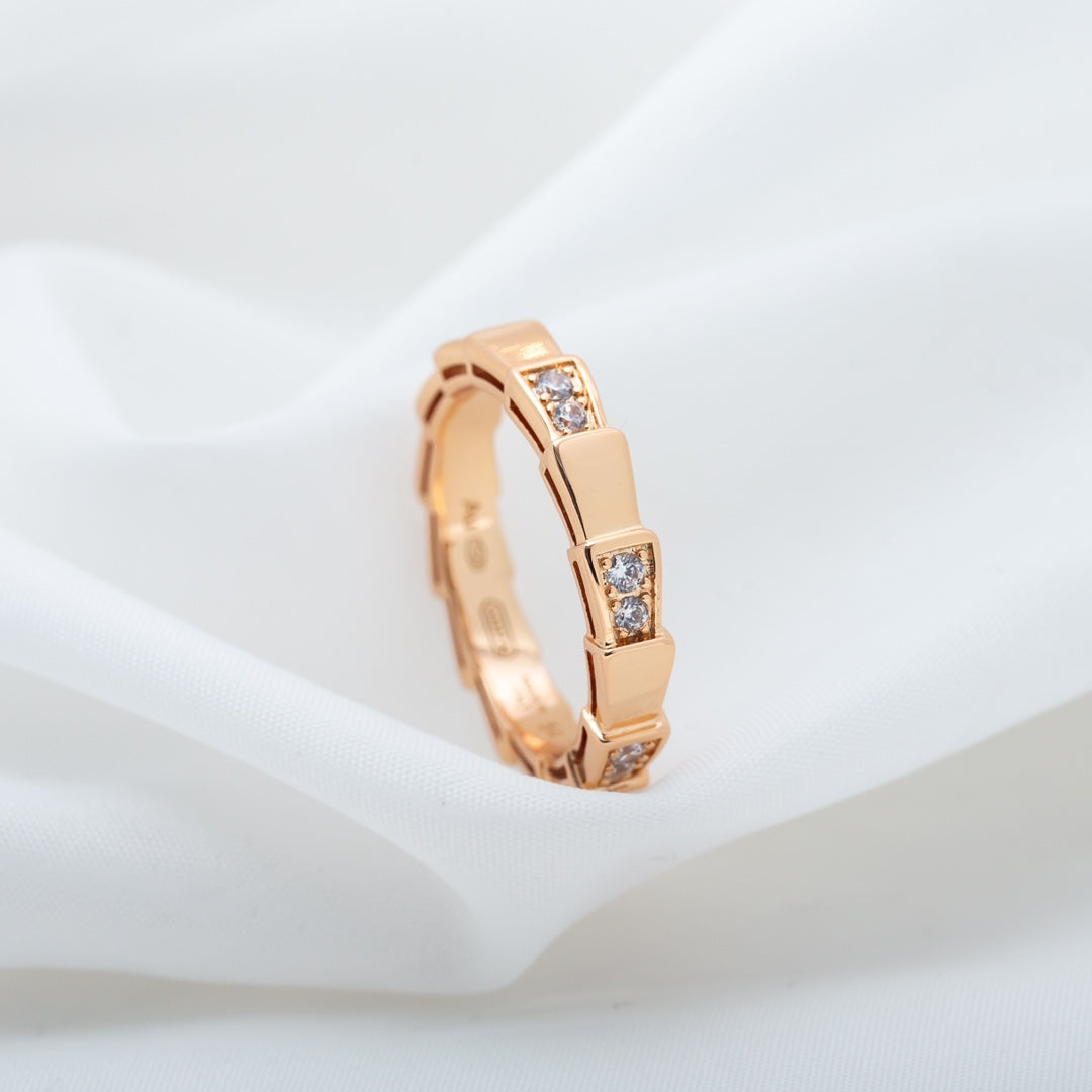 [Panda Jewelry]SERPENTI RING PINK GOLD  3MM