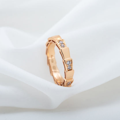 [Panda Jewelry]SERPENTI RING PINK GOLD  3MM