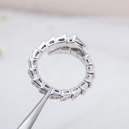[Panda Jewelry]SERPENTI RING SILVER DIAMOND PAVED 4MM