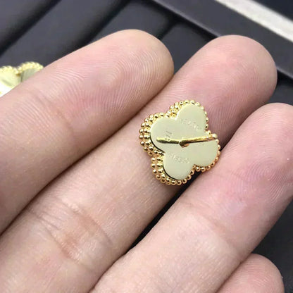 [Panda Jewelry]CLOVER MINI 9.5MM LASER EARRINGS