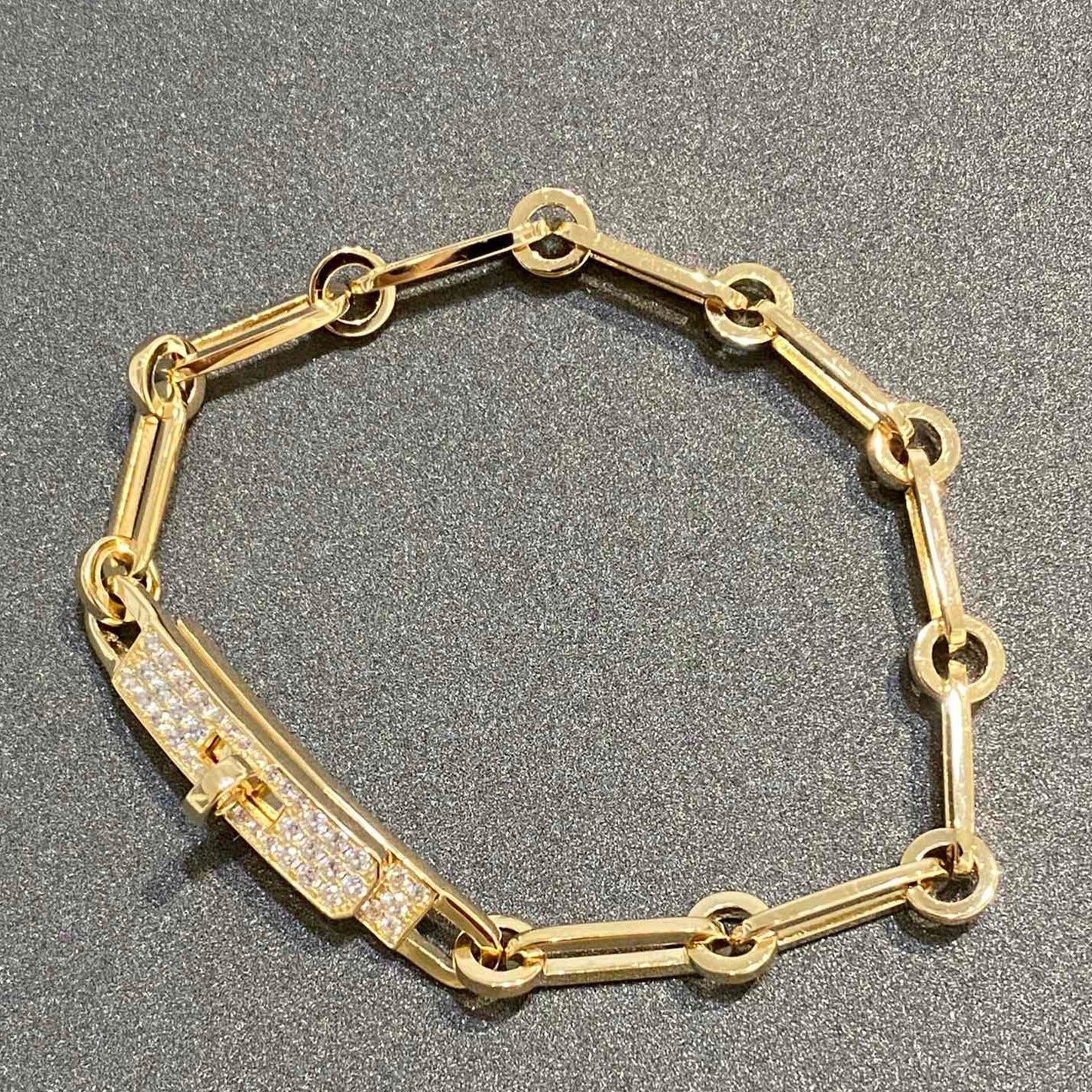 [Panda Jewelry]CHAINE BRACELET SMALL MODEL DIAMOND