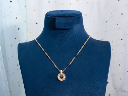 [Panda Jewelry]GARI NECKLACE PINK GOLD DIAMOND