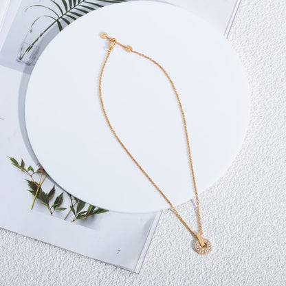 [Panda Jewelry]GARI NECKLACE PINK GOLD DIAMOND