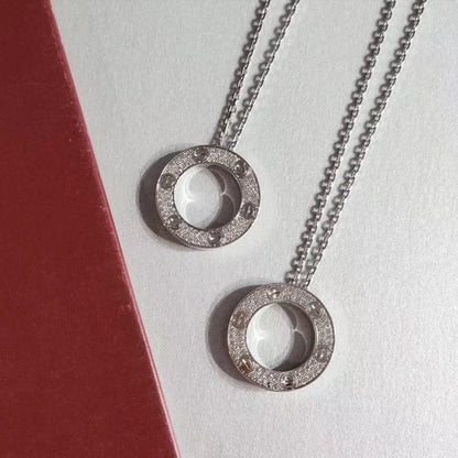 [Panda Jewelry]LOVE NECKLACE ADJUSTABLE SILVER