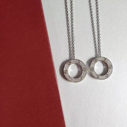 [Panda Jewelry]LOVE NECKLACE ADJUSTABLE SILVER