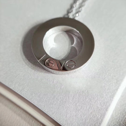 [Panda Jewelry]LOVE NECKLACE ADJUSTABLE SILVER