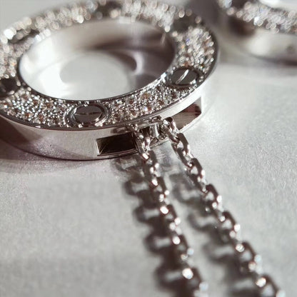 [Panda Jewelry]LOVE NECKLACE ADJUSTABLE SILVER